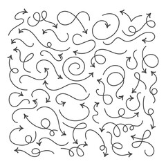 Doodle curved arrows