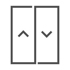 Elevator, square line vector icon