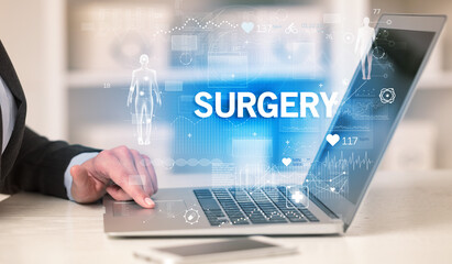 Doctor working a health check