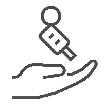 recommend clip art: Valet, square line vector icon