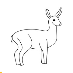 Fototapeta na wymiar Deer Line Art vector Logo Design for Business and Company
