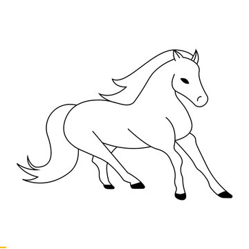 Horse Line Art vector Logo Design for Business and Company