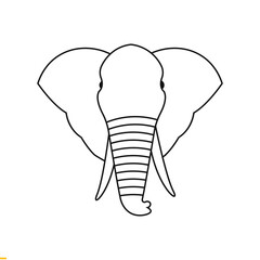 Elephant Line Art vector Logo Design for Business and Company