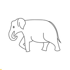 Elephant Line Art vector Logo Design for Business and Company