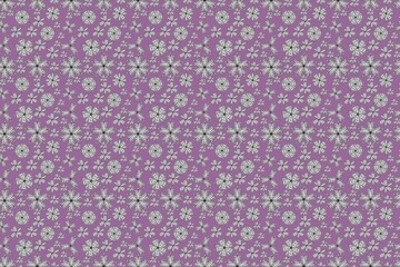 seamless pano raster pattern with white doodles flowers