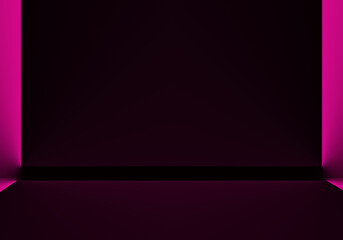 abstract light background, spotlight on the wall, 3d rendering wood podium minimal, dark wall scene, black background, wallpaper, with lines, you can use for ad, business presentation