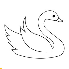Duck Line Art Logo Template for Business and Company's
