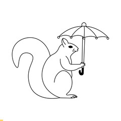 Squirrel Line Art Logo Design for Business and Companies