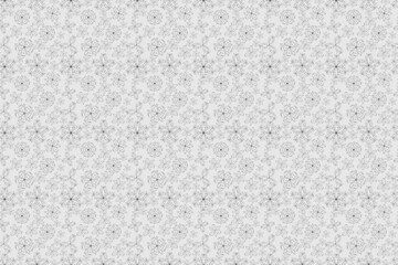 seamless pano raster pattern with white doodles flowers