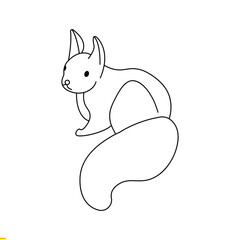Squirrel Line Art Logo Design for Business and Companies
