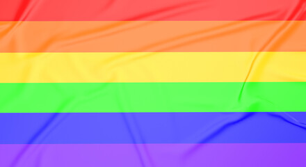 Red yellow orange green blue violet purple colorful background flag sign symbol lgbtq freedom homosexuality bisexual love peace gay lesbian community international right social lifestyle.3d Render
