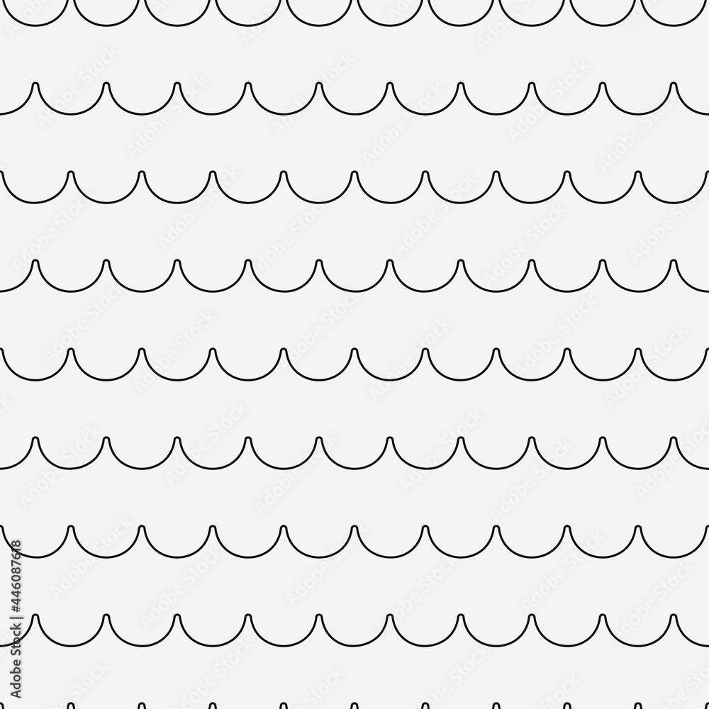 Poster Empty white layers. Vector wavy layers pattern.