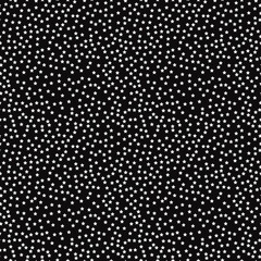 Micro stars pattern. Repeated and seamless white stars and black background. Vector.