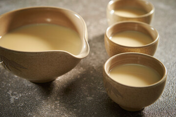 Makgeolli,rice wine,Korean traditional liquor