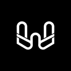 Letter mark w logo concept design on black background