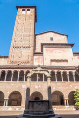 Fototapeta premium The beautiful cloister of the Church of Santo Stefano in Bologna