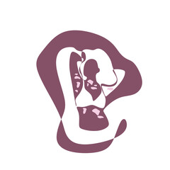 Silhouette of a young girl with vitiligo. Abstract illustration. Body positive concept