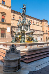 Fototapeta premium The beautiful fountain of Neptune in Bologna