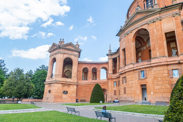 Fototapeta premium The beautiful Sanctuary of the Madonna of San Luca with his gardens