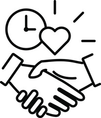 
Shake Hands Icon, Customer relationships  icon