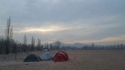 한국의 유원지 강천섬 넓은 들판
