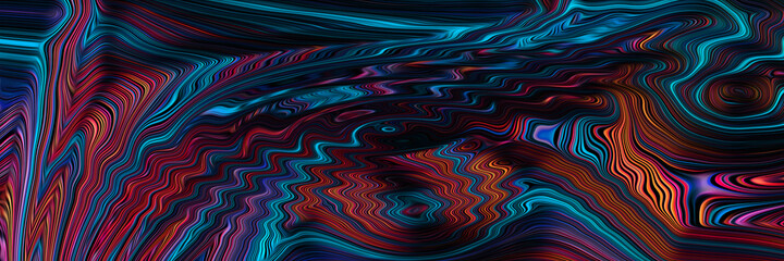 Abstract bright liquid gradient. 3d rendering.