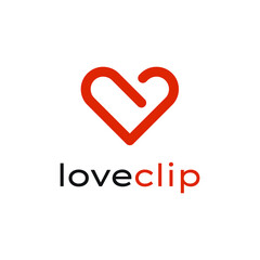 illustration Love heart logo design for your lovely company