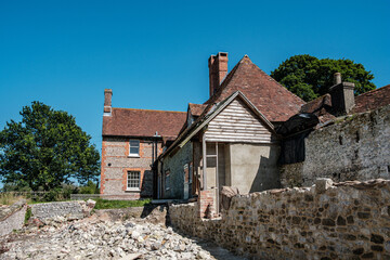 Fototapeta na wymiar July 2021, Restoration of a listed farm in the Southdown National Park, West Sussex, UK 