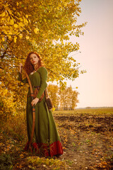 young woman with quiver