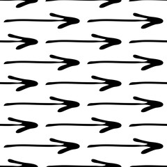 Seamless pattern with doodle arrows