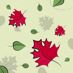 Autumn Pattern. Stock graphics. Abstract Leaves vector