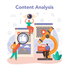 Content manager concept. Idea of digital strategy and content