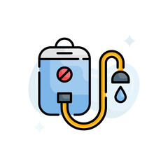 Hydration Bladder vector outline filled icon style illustration. EPS 10 file