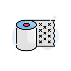Paper towels vector outline filled icon style illustration. EPS 10 file