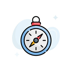 compass vector outline filled icon style illustration. EPS 10 file