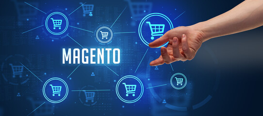 Close-Up of cropped hand pointing