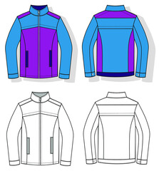 jacket templates sportswear fashion CAD