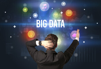 Rear view of a businessman