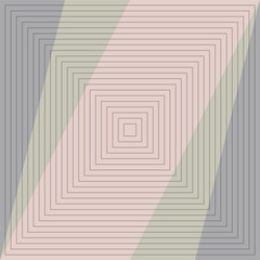 Bandana background in grey, pink, green with modern geometric design and stripes. Square textile print for spring, summer, autumn, winter. Simple vector graphic for silk scarf, bandana, shawl, hijab.