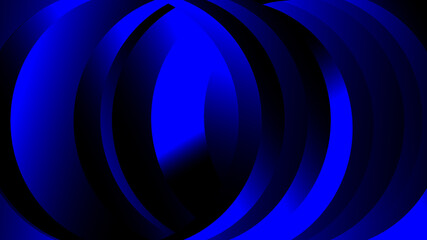 Orange abstract template for card or banner. Blue metal background with waves and reflections. Business background, silver, illustration. Abstract background illustration with metal elements