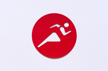 Japan flag and shape of Runner, Athlete, wallpaper for summer, pictogram, games in Japan, Tokyo