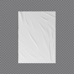 Wrinkled paper vector realistic template for poster