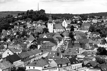 Arnsberg Altstadt Sauerland Deutschland St. Georg Dächer Schlossruine Panorama Ruhr Westfalen...