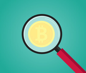 Investment Coin, Bitcoin Icon, Bitcoin Background, Money Symbol, Stock Market, Bitcoin, Virtual Crypto Currency Flat Vector Illustration Background