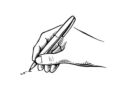 recommend clip art: Hand holding pen vector. Writing