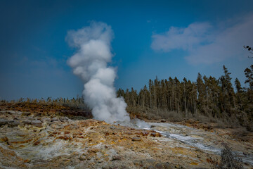 The steaming hole at Yellowstone National Park