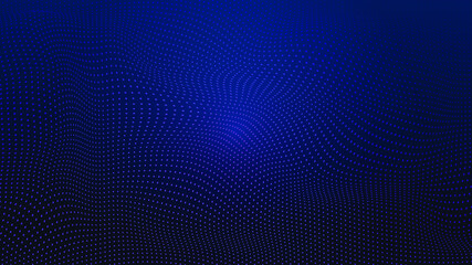 blue wave abstract background. Futuristic point wave. Technology background vector. Vector illustration