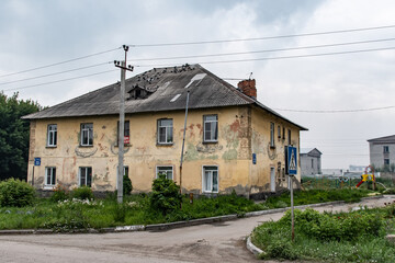 Fototapeta na wymiar NOVOSIBIRSK, RUSSIA-17 July 2021:Fire at a household waste dump. Environmental pollution. Poisonous substances of dioxins enter the air when they enter the body and lead to gene mutations and tumors