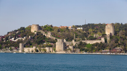 Fototapeta na wymiar Rumelian Castle in Istanbul, Turkey