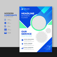 Corporate business digital marketing agency flyer design and brochure cover template
